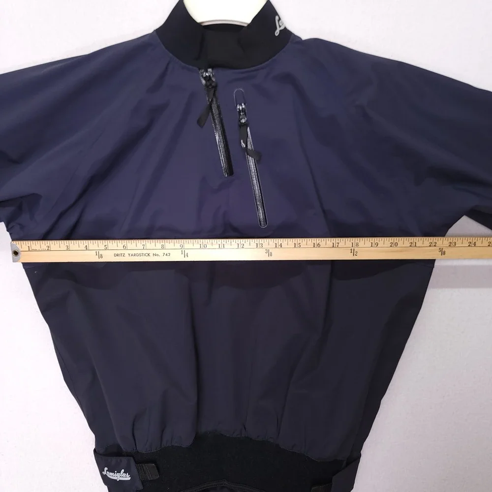 Lamiglas Navy Blue Quarter Zip Surf Top Fishing Wading Jacket Pullover Mens M